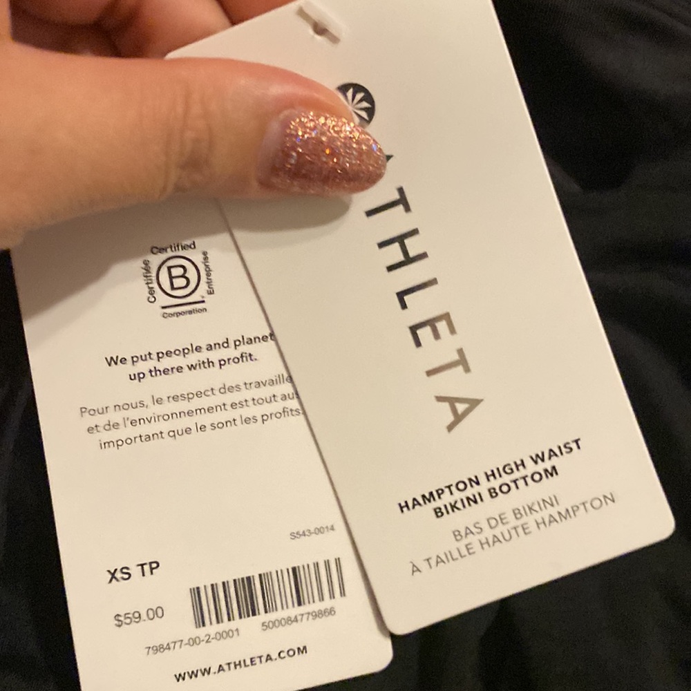🖤 Athleta Hampton Bikini Bottom // Black - Picture 7 of 9